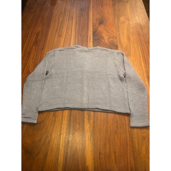 NIA Women’s Gray Knitted Wool Blend Button Down Cardigan Sweater Size S/M NWT - Picture 8 of 8